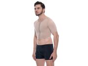 Colete masculino curto com abertura com manga  - 62242